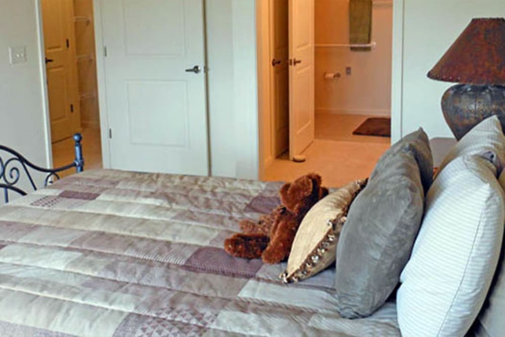 A resident bed at Majestic Rim Retirement Living in Payson, Arizona.