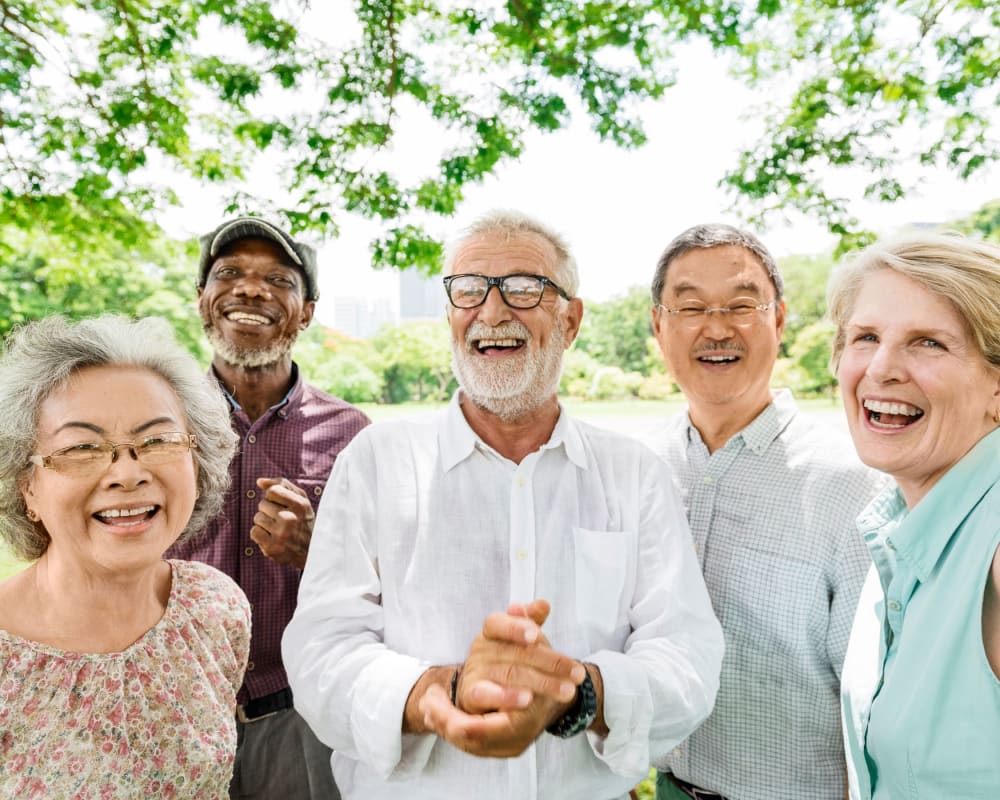 A group of happy residents at Stoney Brook