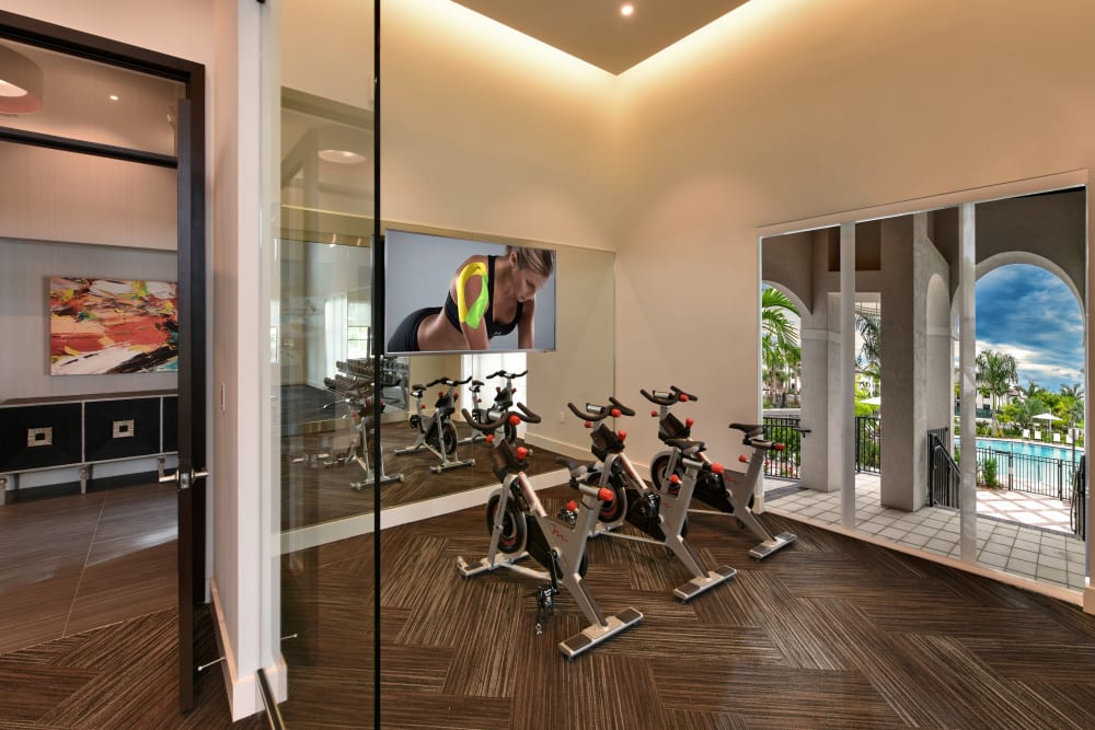 Spin studio at Luzano in Pompano Beach, Florida