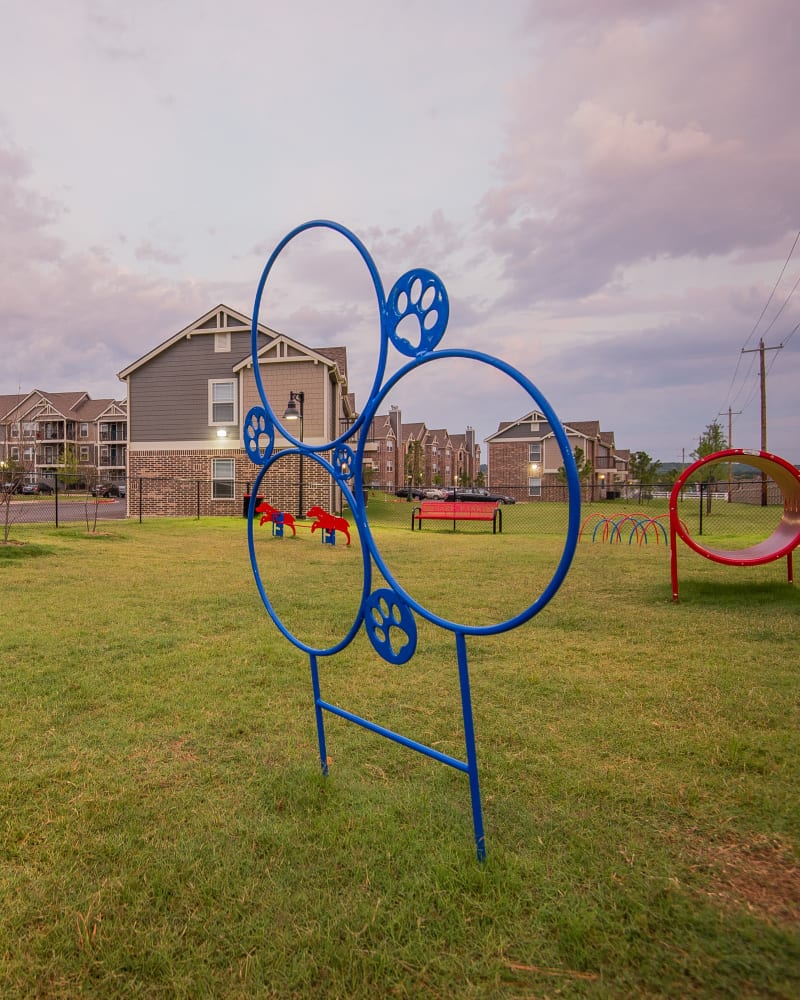 Dog park at Scissortail Crossing Apartments in Broken Arrow, Oklahoma