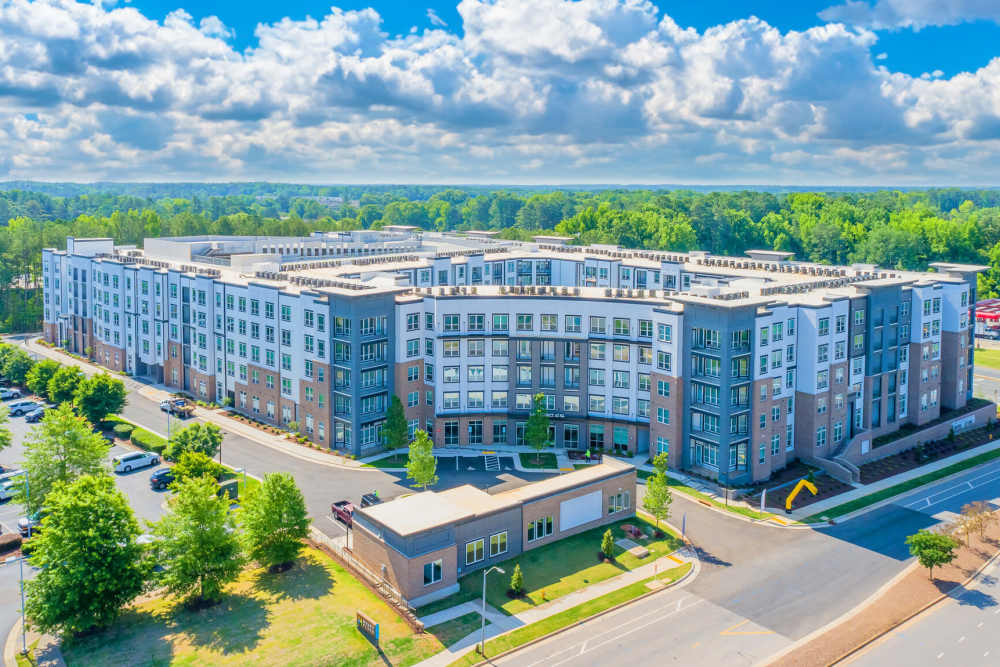 Bird's eye view of the community at District at 54 in Raleigh,North Carolina
