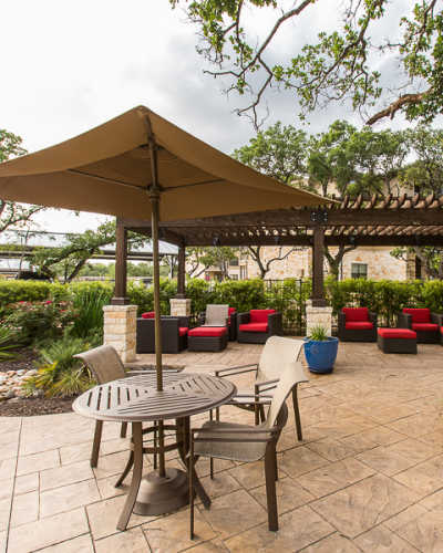 Rendering barbecue area at Platinum Shavano Oaks in San Antonio, Texas