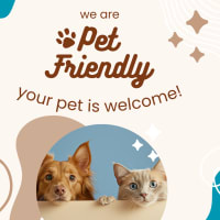 Social post we are pet friendly at Walden Creek in Greenville, South Carolina