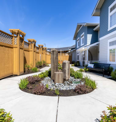 Courtyard at Mukilteo Memory Care in Mukilteo, Washington.
