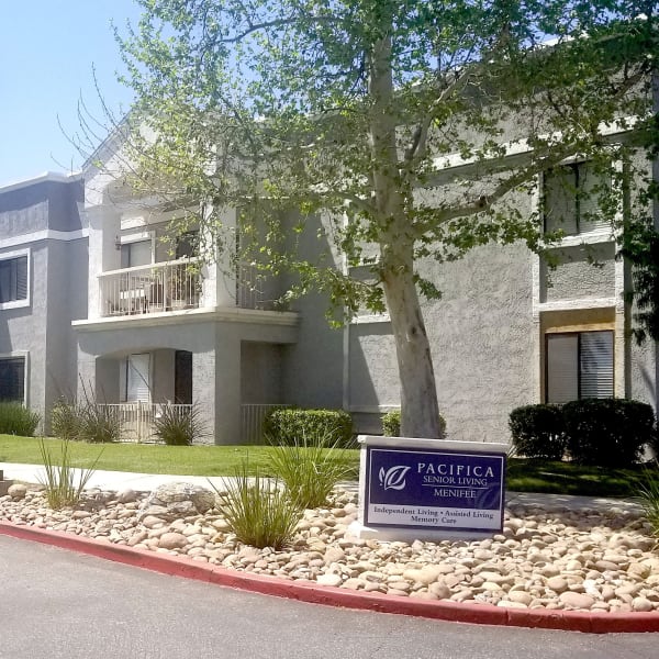 A community building at Pacifica Senior Living Menifee in Sun City, California.