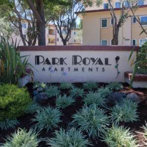 Park Royal sign at  Park Royal San Mateo, California