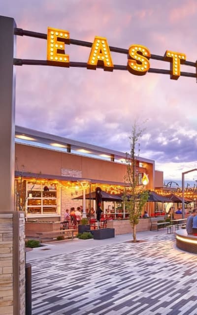 Eastbridge town center in Denver, Colorado near Solana Stapleton Apartments