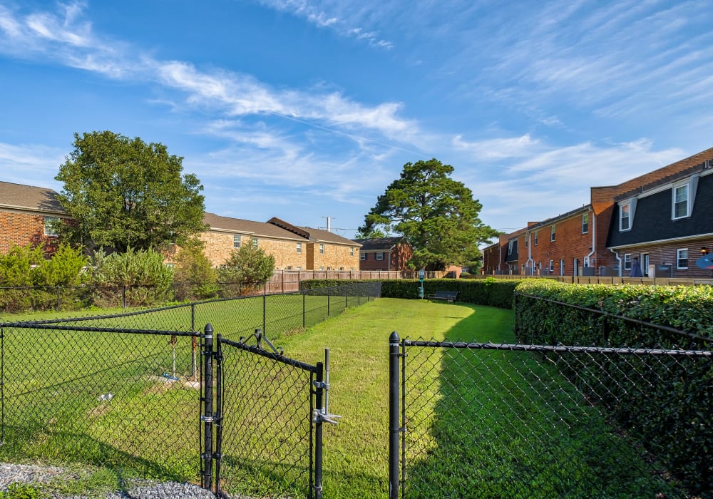 Dog park at Maple Bay Townhomes in Virginia Beach, Virginia