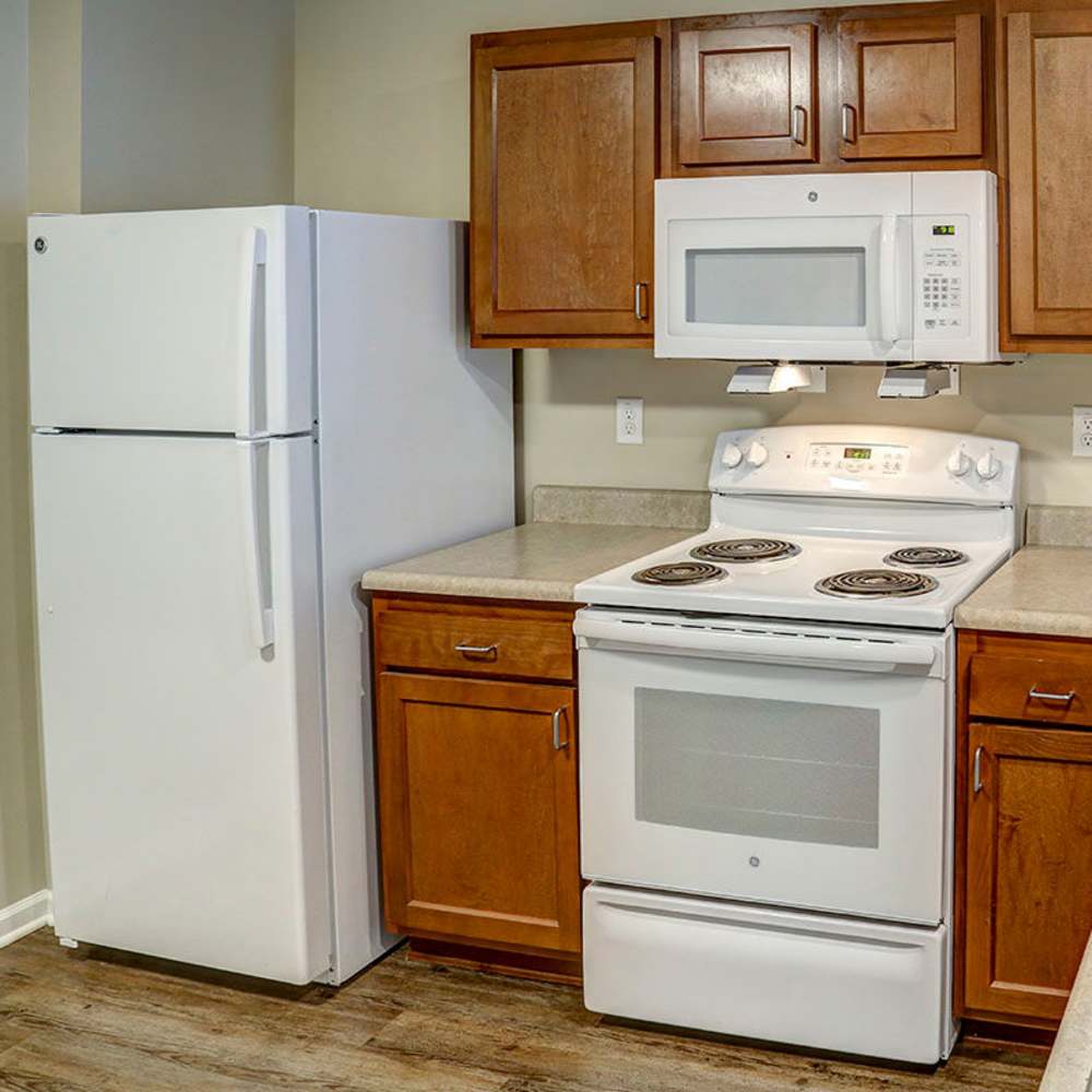 A modern kitchen at Pebblecreek Crossing in Richmond, Kentucky