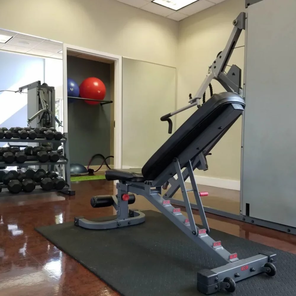 Fitness center at CityView in North Kansas City, Missouri
