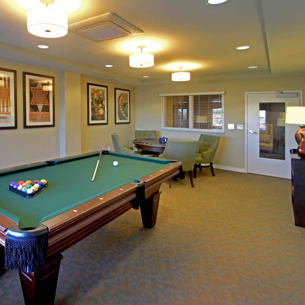 Game room at Anthology of Grayslake in Grayslake, Illinois