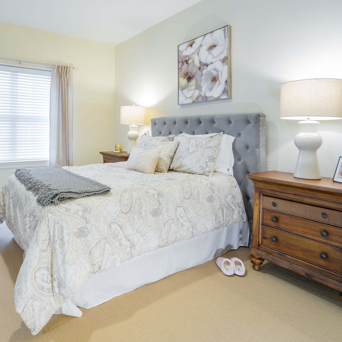 Cozy bedrooms at Harmony at West Shore in Mechanicsburg, Pennsylvania