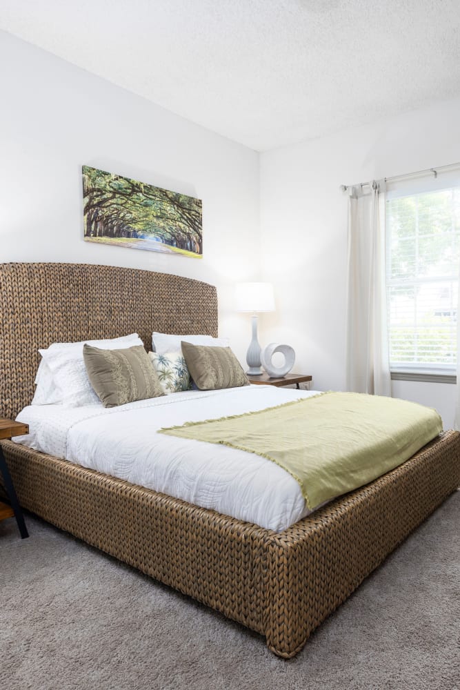 Cozy bedroom at Canvas at Savannah in Savannah, Georgia
