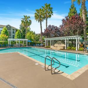 Swimming pool at Hawthorn Village Apartments in Napa, California