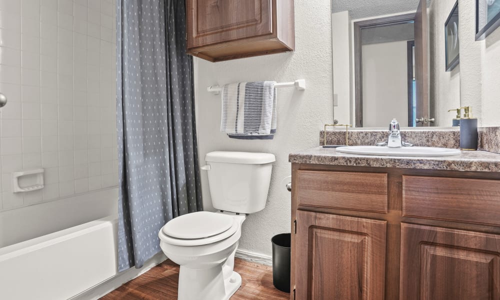 Bathroom at Aspen Park Apartments in Wichita, Kansas