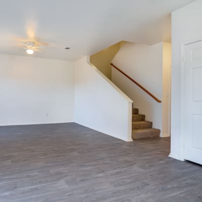 A living room with wood flooring at Wire Mountain II in Oceanside, California