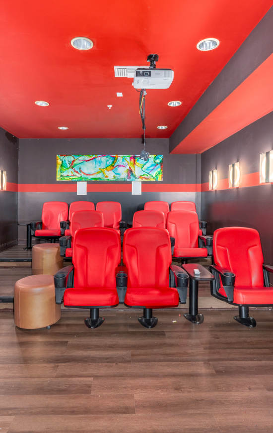 Room with projector at Mazza Grandmarc in College Park, Maryland