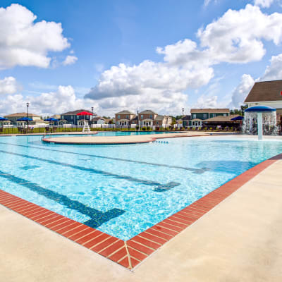 Outdoor swimming pool at Heroes Manor in Camp Lejeune, North Carolina