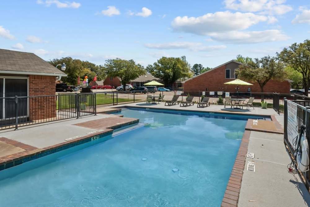 Sparkling pool at Parkwood Square in Arlington, Texas