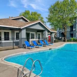 Swimming pool at Natomas Park Apartments in Sacramento, California