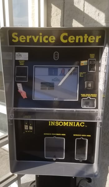 The kiosk at Global Self Storage in Rochester, New York