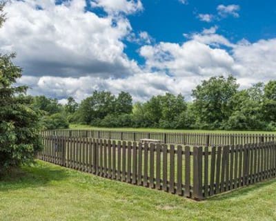 Dog park in our High Acres Apartments and Townhomes community situated in Syracuse, New York