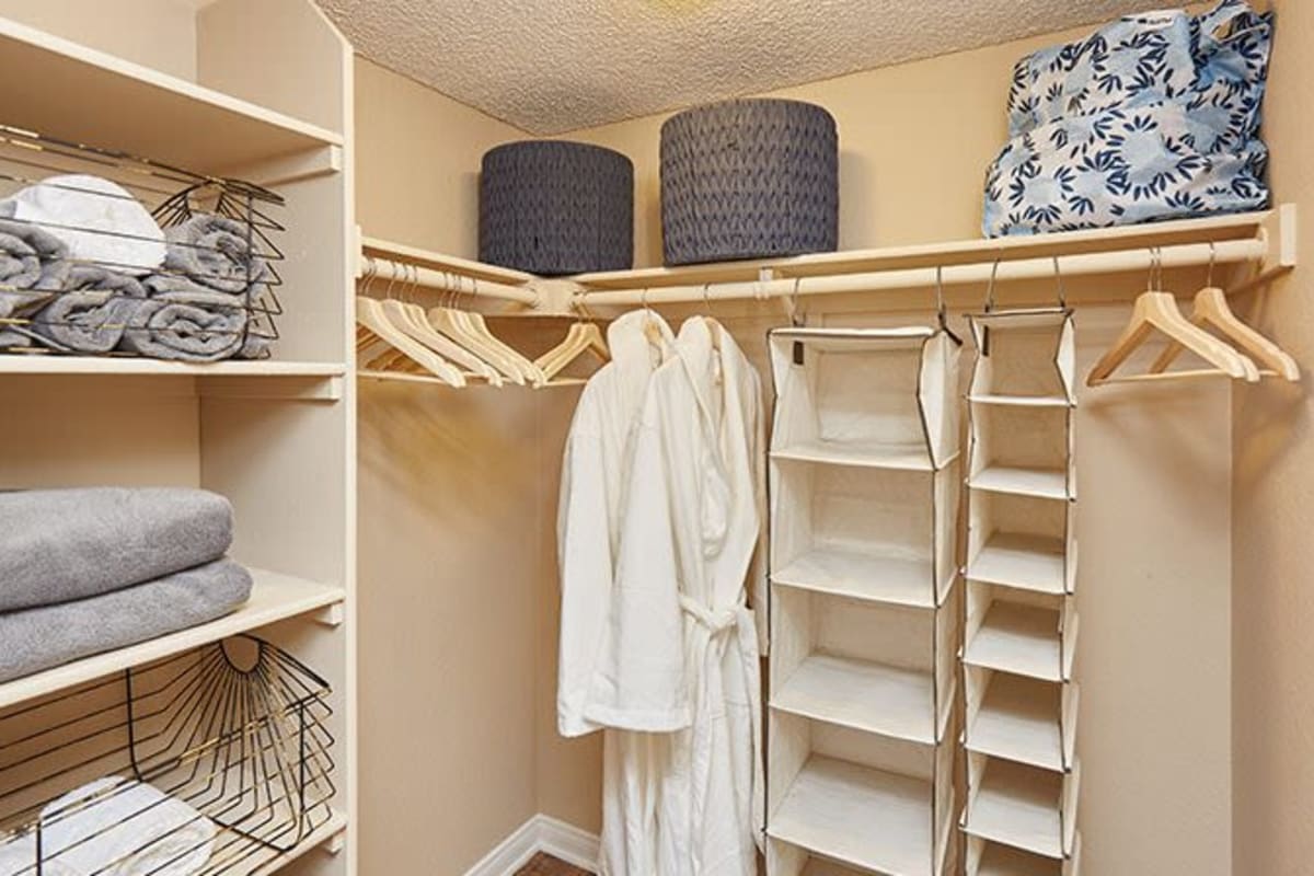 Walk-in closet at Reserve at Chino Hills in Chino Hills, California