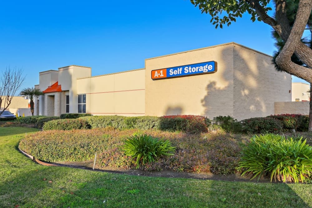 Exterior view of A-1 Self Storage in Huntington Beach, California