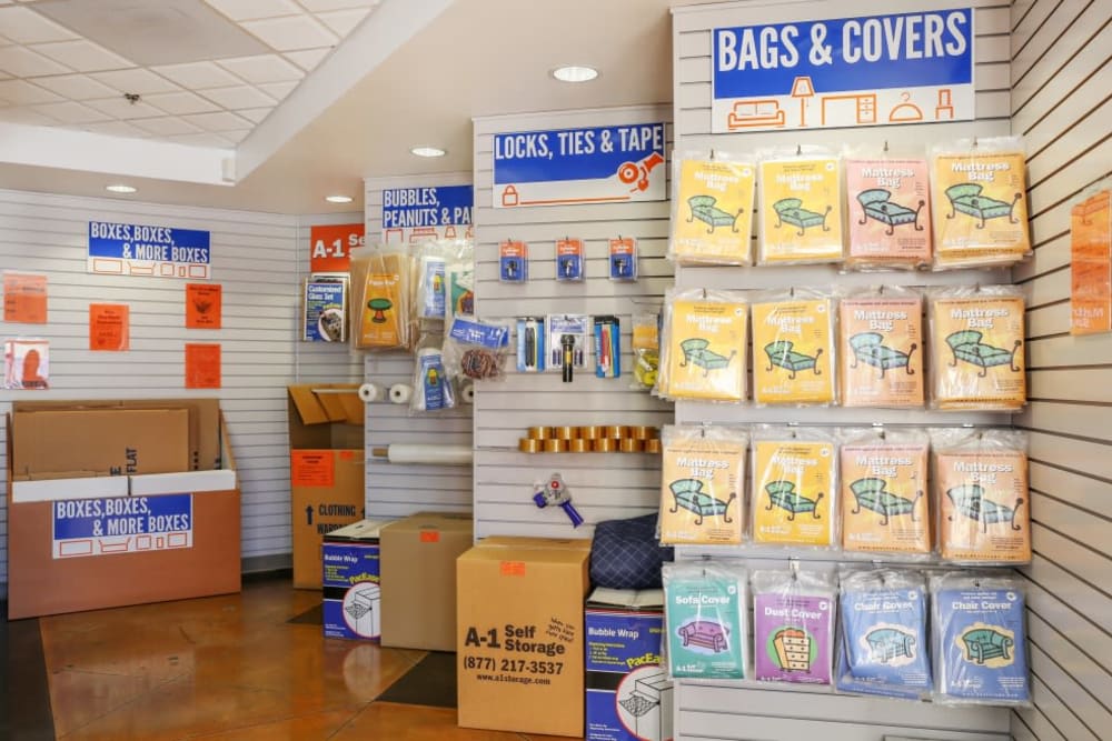 Packing and moving supplies available at A-1 Self Storage in North Hollywood, California