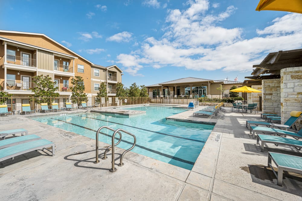 Swimming pool at The Residences at Panther Hollow in Marble Falls, Texas