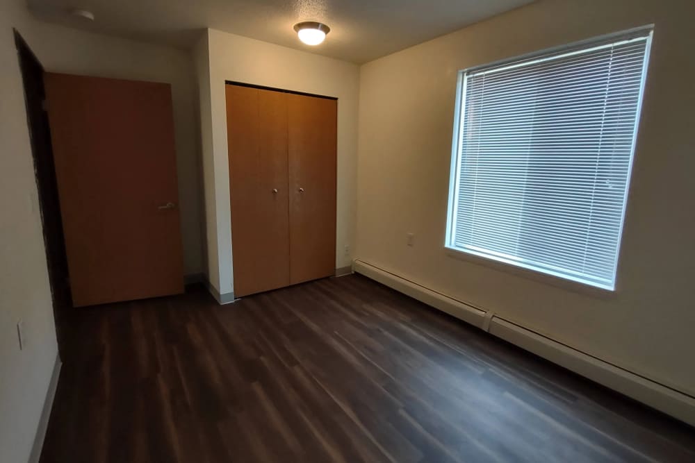Spacious bedrooms at Willow Creek Apartments in Escanaba, Michigan