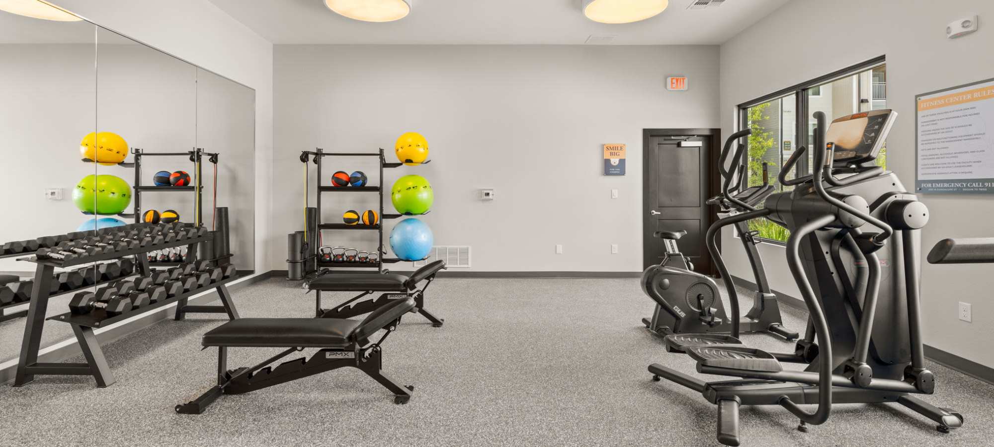 Fitness center at Walnut Springs in Seguin, Texas