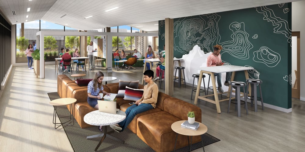 Co-working space at UNCOMMON Flagstaff in Flagstaff, Arizona
