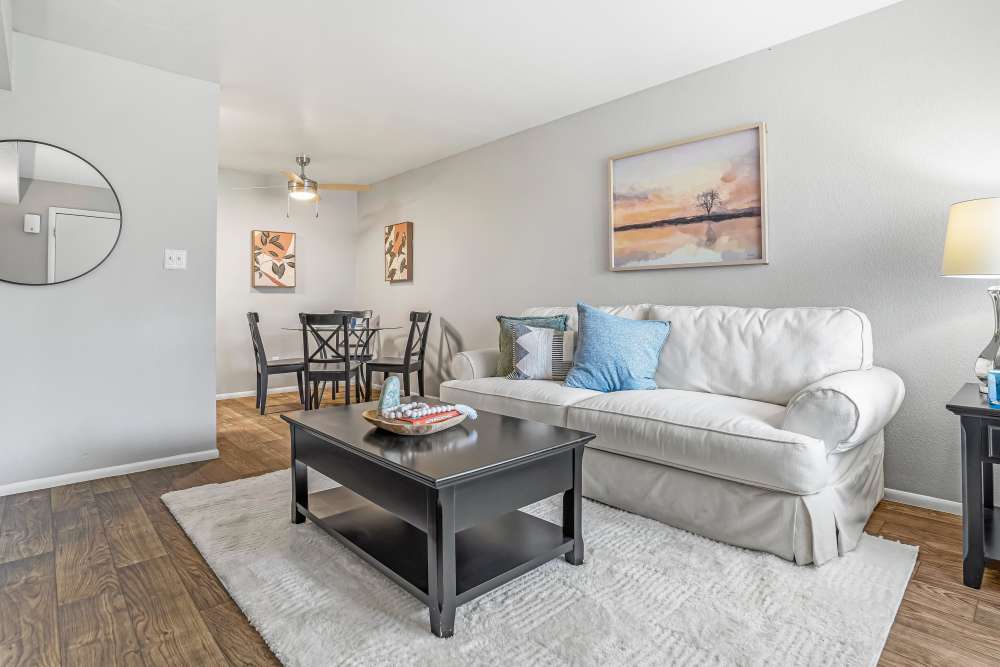 A cozy apartment living room at Callaway Apartments in Taylorsville, Utah