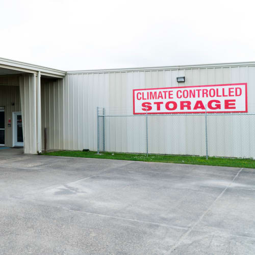 Climate controlled storage units at Red Dot Storage in Youngsville, Louisiana