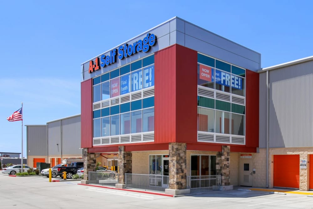 The front entrance to A-1 Self Storage in National City, California
