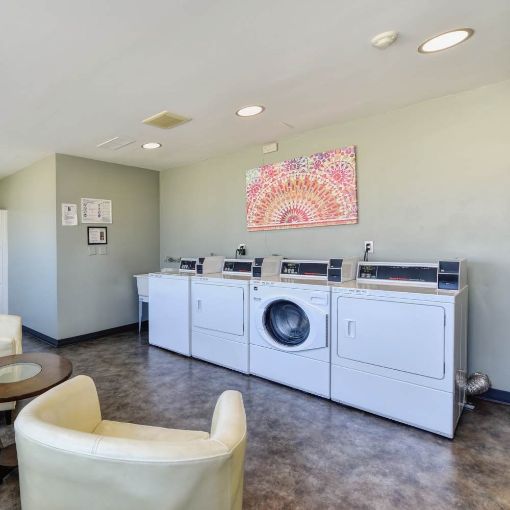 Laundry facility at Fayette Arms Apartments in Mountain View, California,