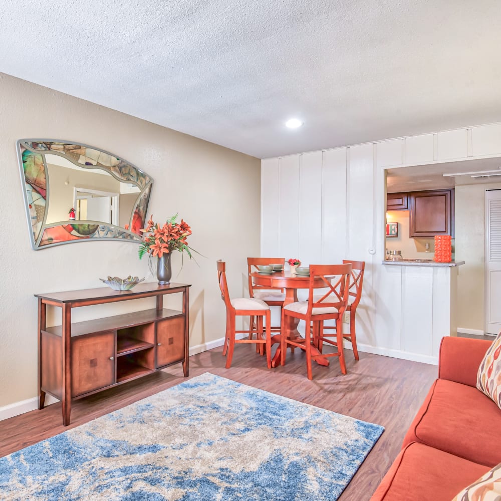 Dining room at Napoleon Square Apartments in Houston, Texas