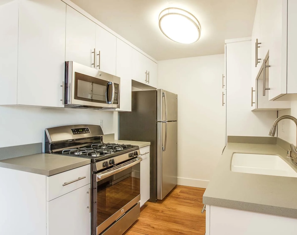 Rendering of kitchen at Encasa Norwalk in Norwalk, California
