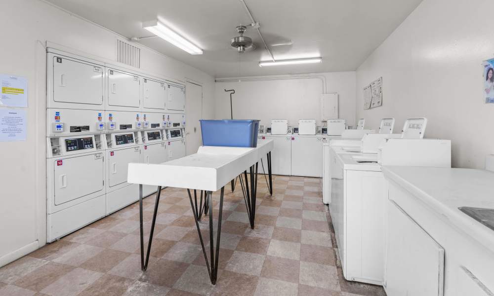 Indoor laundry facility for the community at Falcon House in Fort Walton Beach,Florida