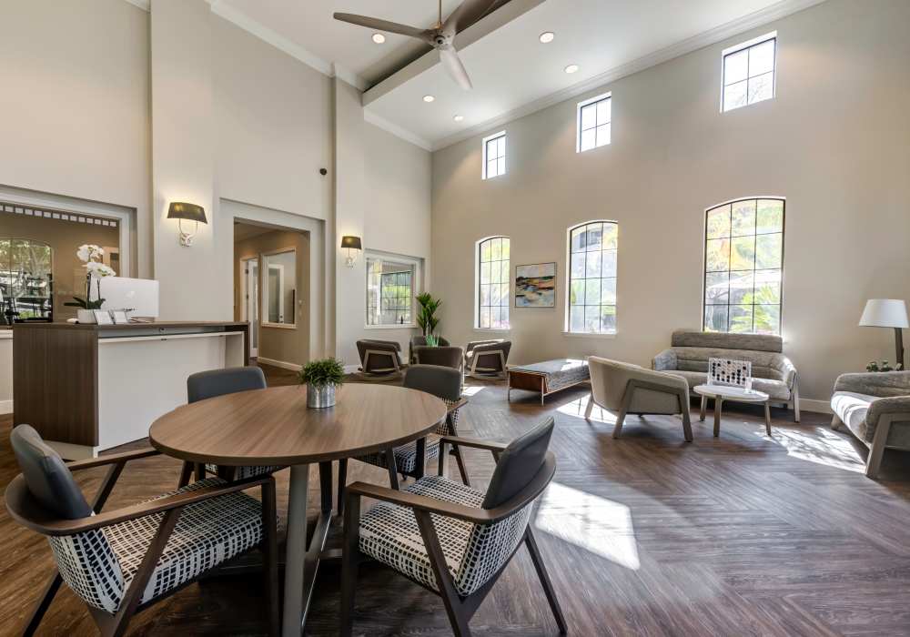 Dining area in the clubhouse at Links at Westridge in Valencia, California