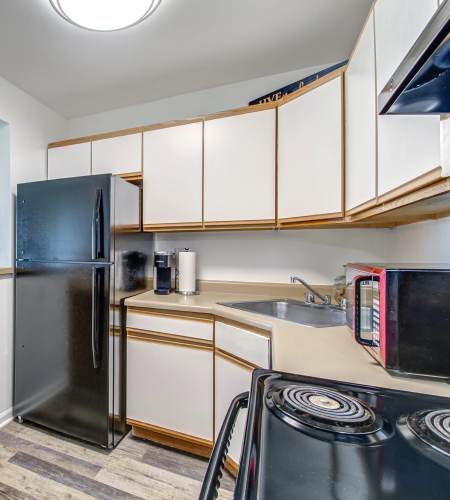 Apartment kitchen at Hidden Creek in Crown Point, Indiana