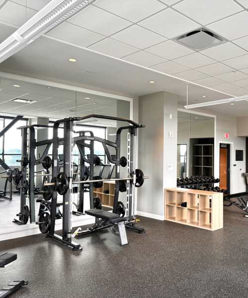 Fitness center at The Julian in Pittsburgh, Pennsylvania