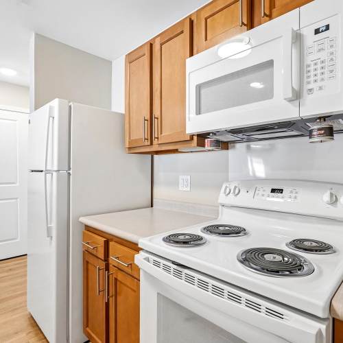 Kitchen with a dishwasher at Juniper Crossing I in Columbus, Ohio