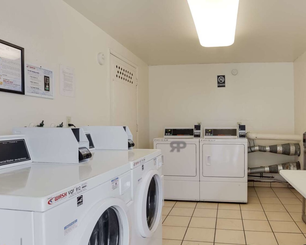 Resident laundry facilities at Marina Breeze in San Leandro, California