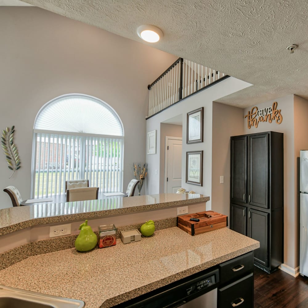 Kitchen with granite countertops at Clinton Lake, Clinton, Pennsylvania