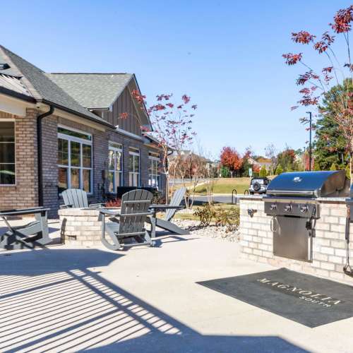 Barbeque and fire-pit at Magnolia South in Holly Springs, North Carolina