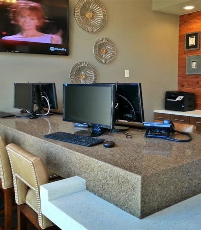 Computer area of The Icon at Lubbock in Lubbock, Texas