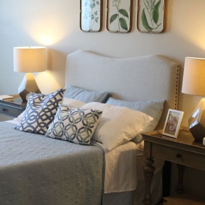 Cozy bedroom suite at The Sanctuary at Brooklyn Center in Brooklyn Center, Minnesota