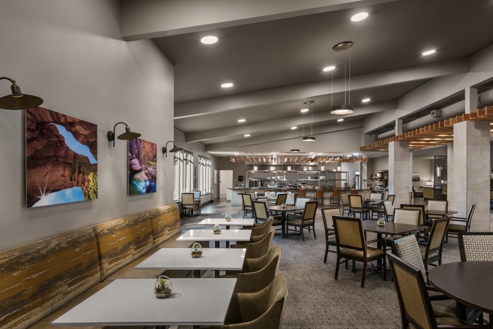 Dining hall at Carnegie Heights at Henderson in Henderson, Nevada